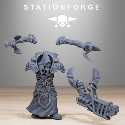 Scavenger Volatiles Infantry, Space Techno-bots, modular Sci-Fi warriors by STATIONFORGE, Sci-Fi Wargames Cyber-themed Grimdark miniatures