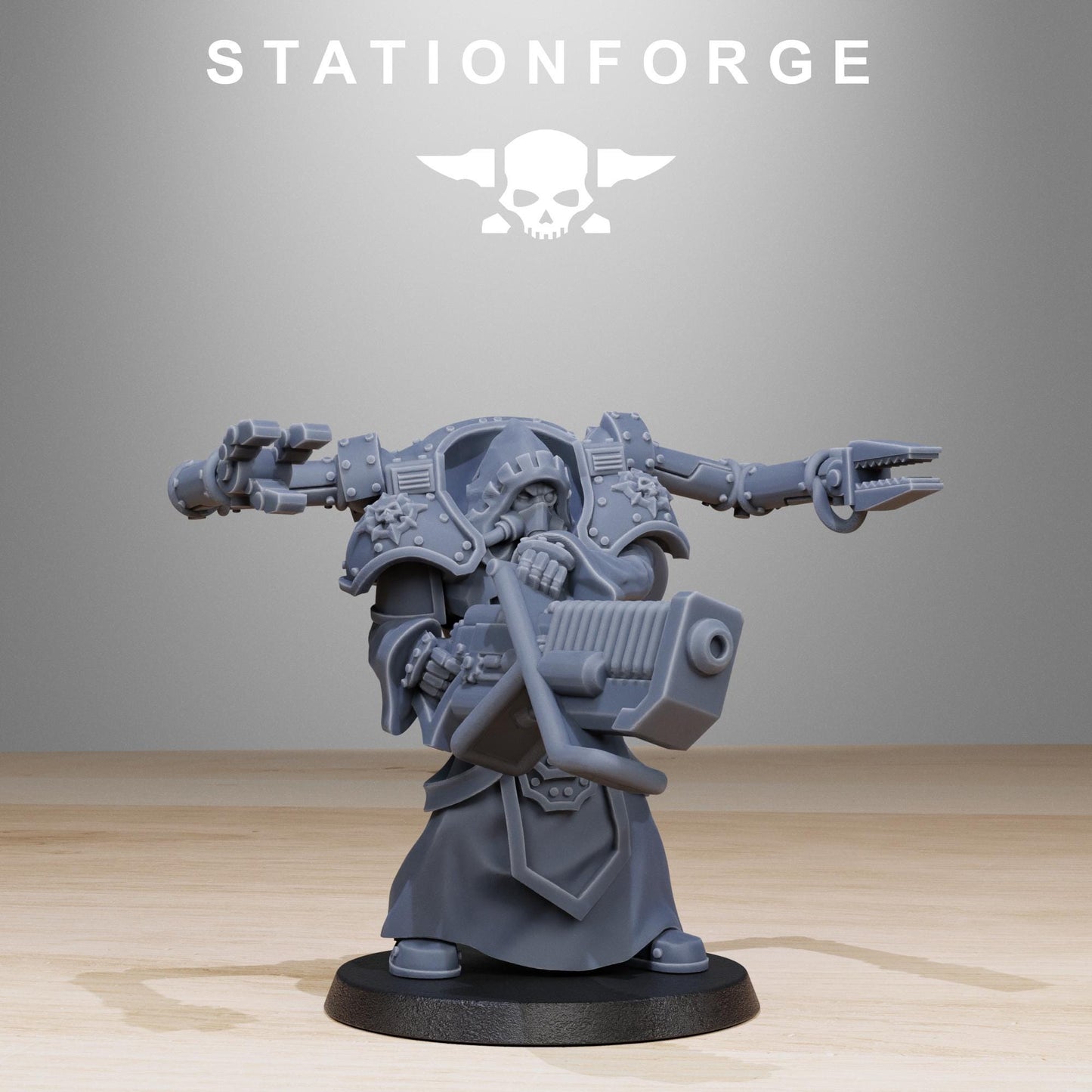 Scavenger Volatiles Infantry, Space Techno-bots, modular Sci-Fi warriors by STATIONFORGE, Sci-Fi Wargames Cyber-themed Grimdark miniatures