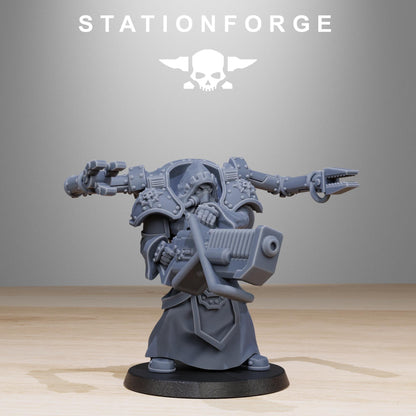 Scavenger Volatiles Infantry, Space Techno-bots, modular Sci-Fi warriors by STATIONFORGE, Sci-Fi Wargames Cyber-themed Grimdark miniatures