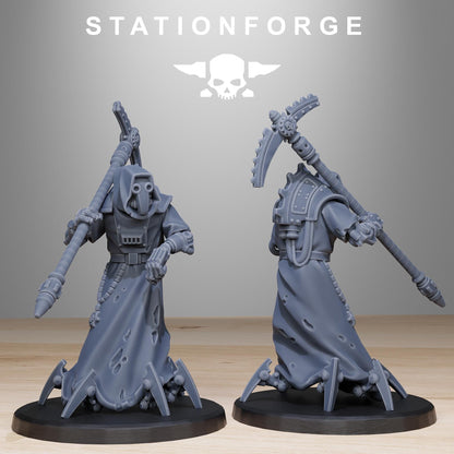 Scavenger Elders, Space Techno-bots, modular Sci-Fi warriors by STATIONFORGE, Sci-Fi Wargames Cyber-themed Grimdark miniatures