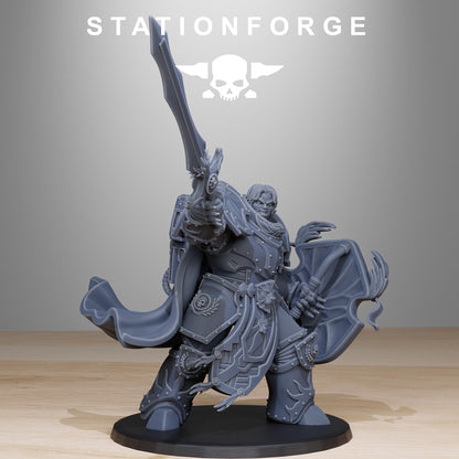 Socratis Archon Sir Thalion, Modular Sci-Fi Marine warriors by STATIONFORGE, Grimdark Wargames Proxy