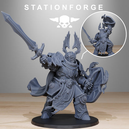 Socratis Archon Sir Thalion, Modular Sci-Fi Marine warriors by STATIONFORGE, Grimdark Wargames Proxy