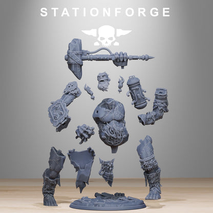 Corrupted Giant, Gigantic Chaotic Stitched-Together Gargant, Sci-Fi Wargames Miniatures by STATIONFORGE