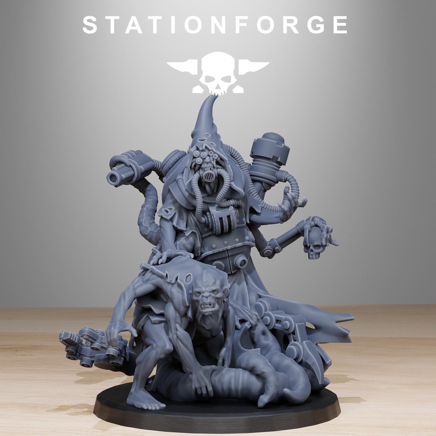 Scavenger Lotharius, Space Techno-bots, modular Sci-Fi warriors by STATIONFORGE, Sci-Fi Wargames Cyber-themed Grimdark miniatures