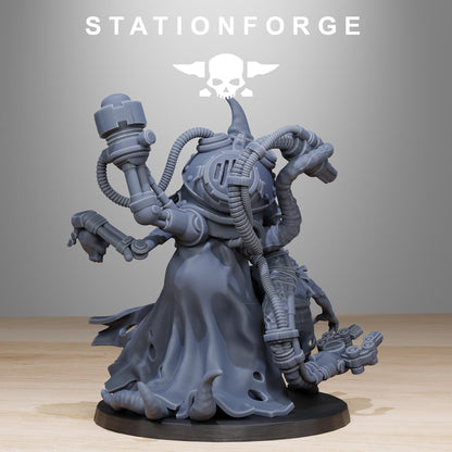 Scavenger Lotharius, Space Techno-bots, modular Sci-Fi warriors by STATIONFORGE, Sci-Fi Wargames Cyber-themed Grimdark miniatures