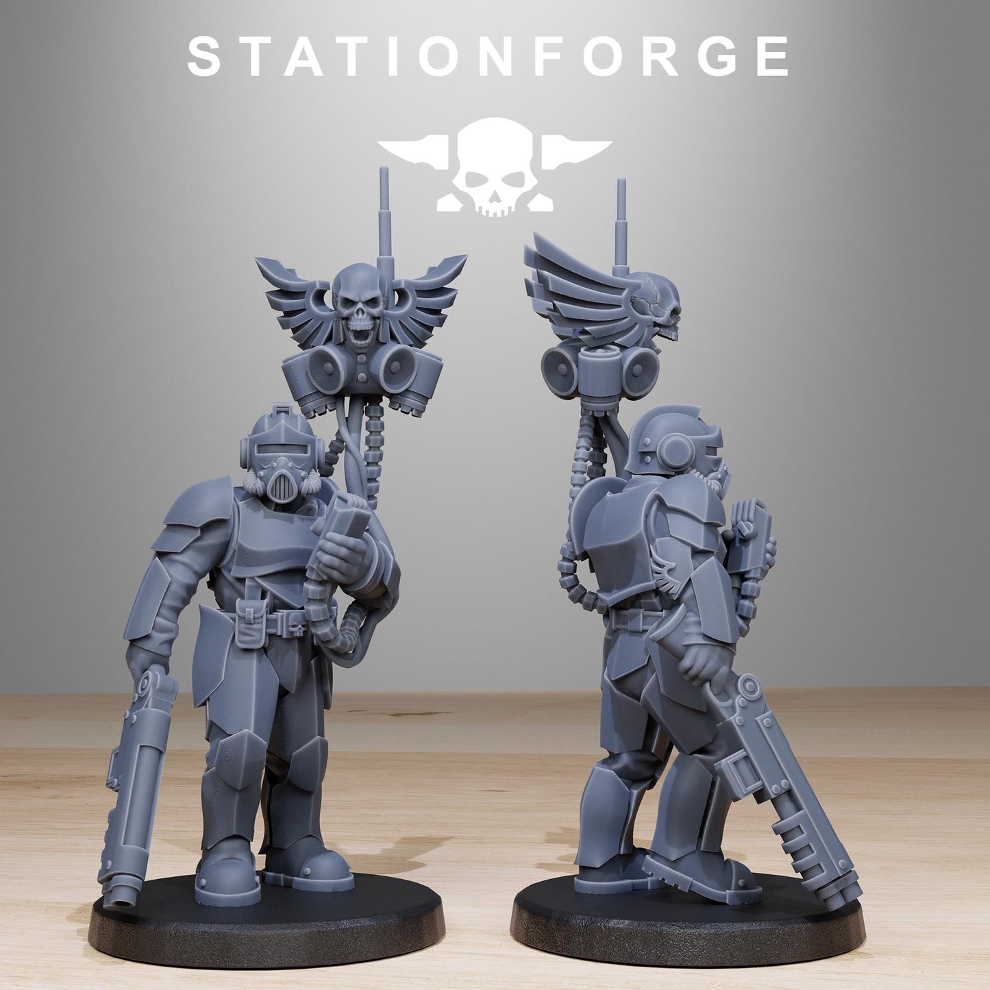 GrimGuard Enforcers, Death Korps Proxy, Sci-Fi Wargames Miniatures by STATIONFORGE