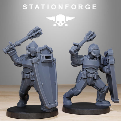 GrimGuard Enforcers, Death Korps Proxy, Sci-Fi Wargames Miniatures by STATIONFORGE