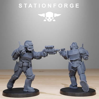 GrimGuard Enforcers, Death Korps Proxy, Sci-Fi Wargames Miniatures by STATIONFORGE