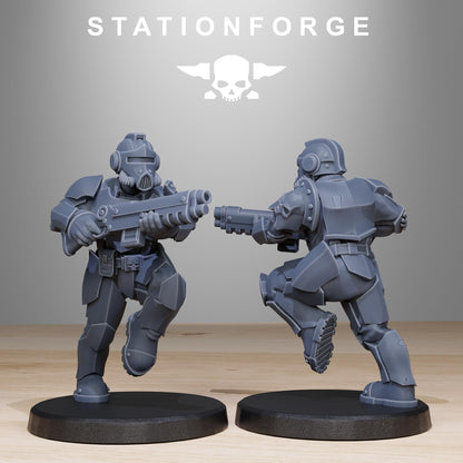 GrimGuard Enforcers, Death Korps Proxy, Sci-Fi Wargames Miniatures by STATIONFORGE