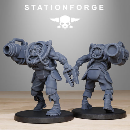 GrimCorp Mercenaries, Death Korps Proxy, Sci-Fi Wargames Miniatures by STATIONFORGE