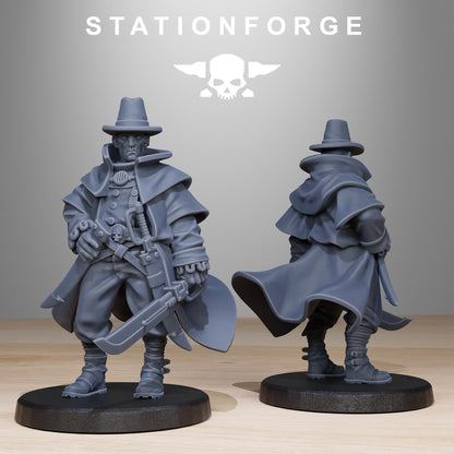 GrimCorp Mercenaries, Death Korps Proxy, Sci-Fi Wargames Miniatures by STATIONFORGE