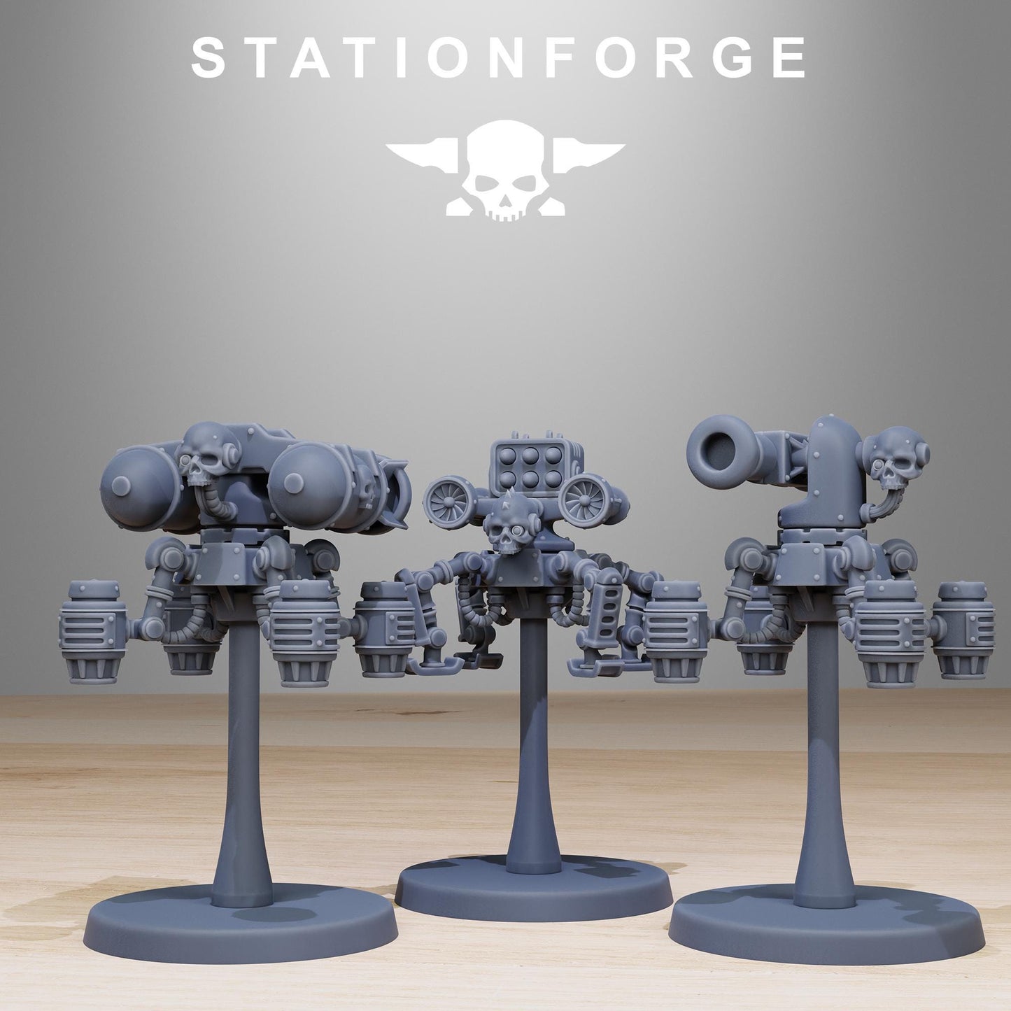 Scavenger Drones, Mechanical Drone Bots, Sci-Fi Wargames Miniatures by STATIONFORGE