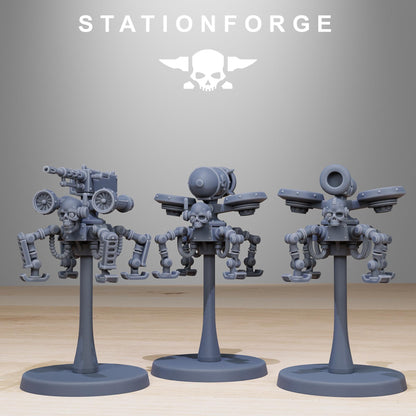 Scavenger Drones, Mechanical Drone Bots, Sci-Fi Wargames Miniatures by STATIONFORGE