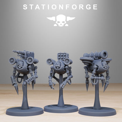 Scavenger Drones, Mechanical Drone Bots, Sci-Fi Wargames Miniatures by STATIONFORGE