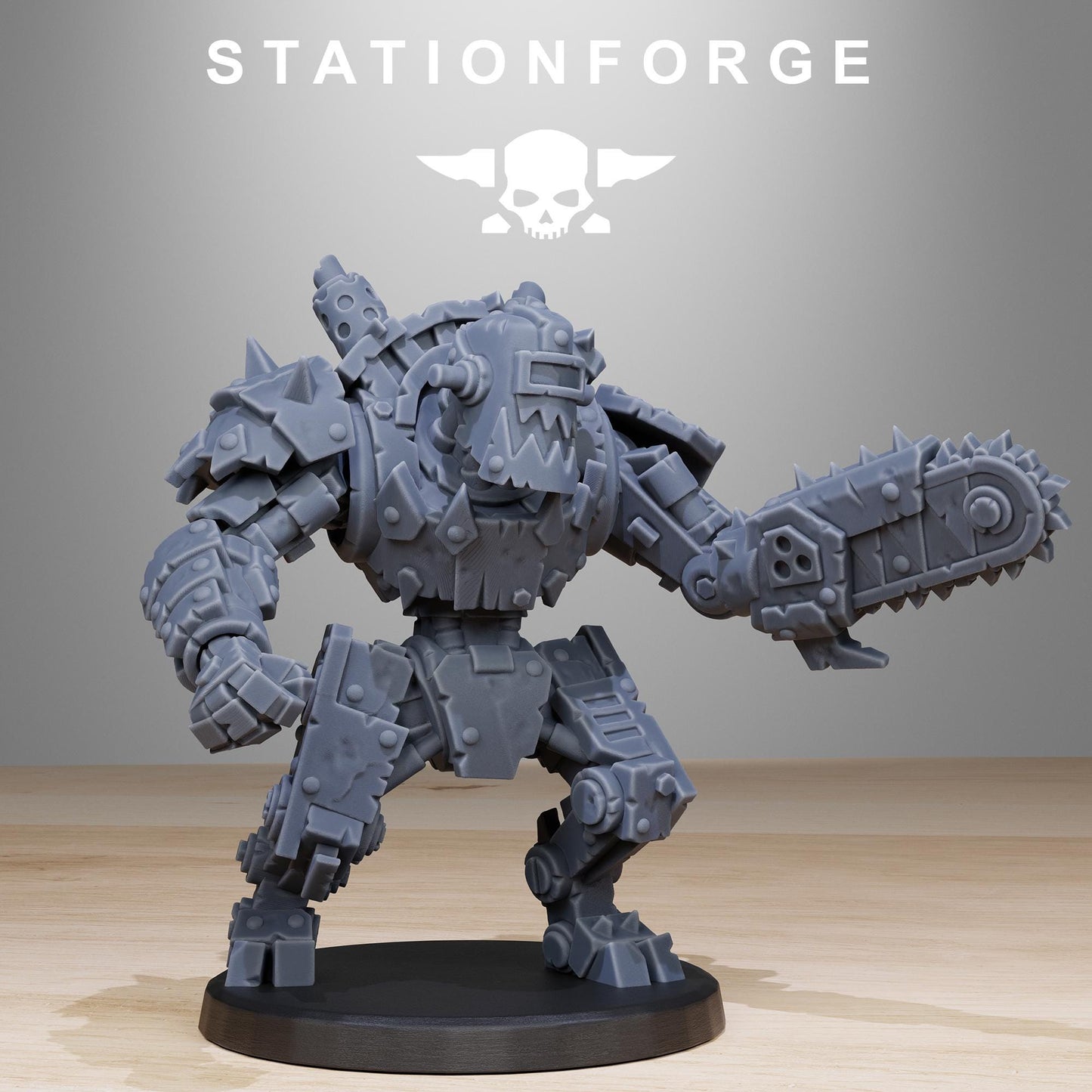 Orkaz Bots Infantry, Space-Faring Orkish Menace Sculpted by STATIONFORGE, Grimdark Compatible, Sci-Fi Wargame Scale