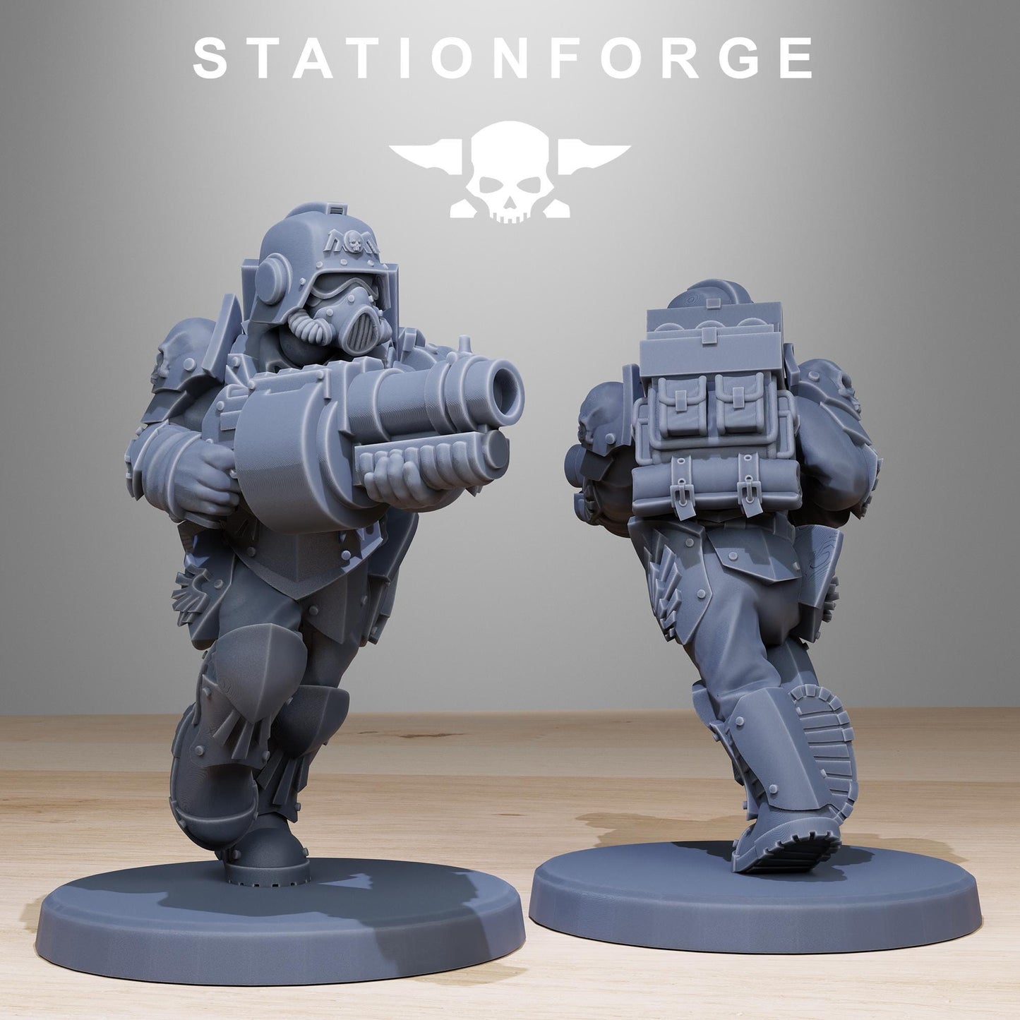 GrimGuard Elites, Death Korps Proxy, Sci-Fi Wargames Miniatures by STATIONFORGE