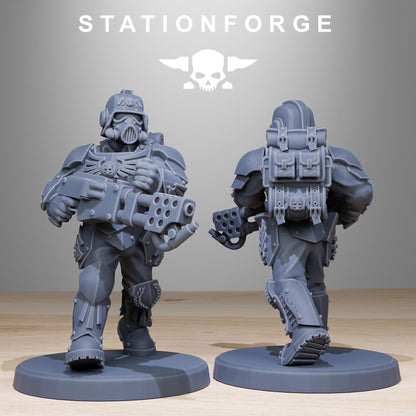 GrimGuard Elites, Death Korps Proxy, Sci-Fi Wargames Miniatures by STATIONFORGE