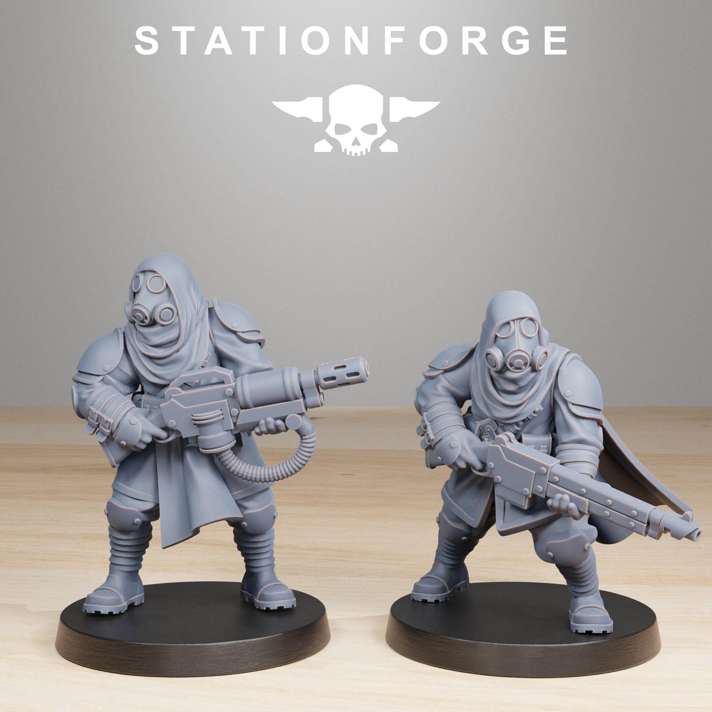 GrimGuard Scorchers, Death Korps Proxy, Sci-Fi Wargames Miniatures by STATIONFORGE