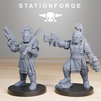 RoyalGuard Infantry 2 Modular Set Miniatures by STATIONFORGE,  Imperial guard infantry regiment