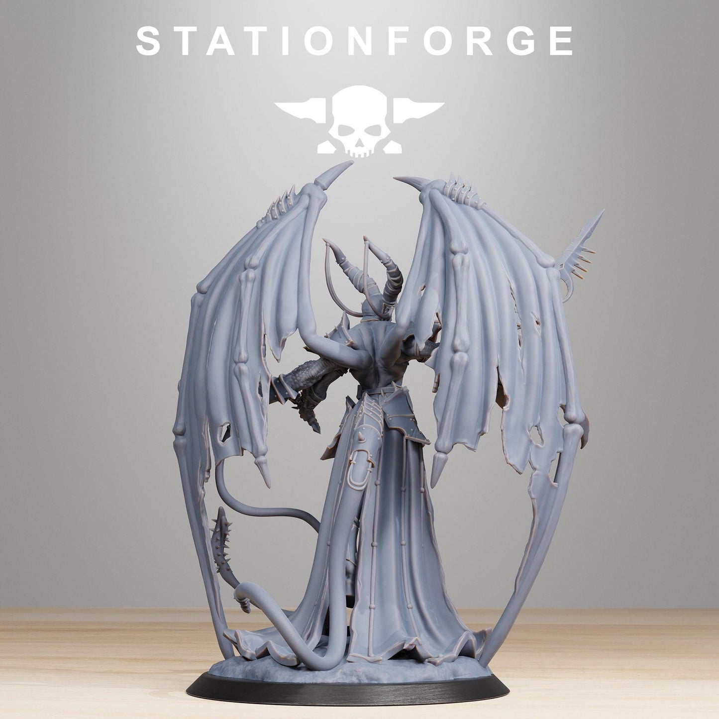 Demon Queen, Chaotic Daemonic Monopose Miniatures Sculpted by STATIONFORGE  for Wargames set in the Grimdark Future