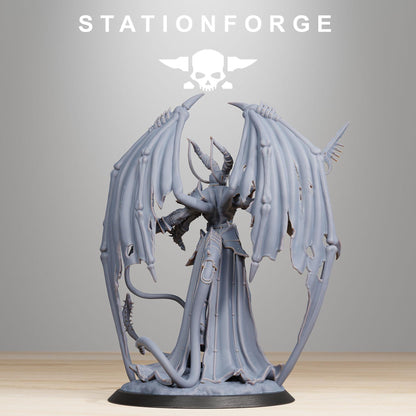 Demon Queen, Chaotic Daemonic Monopose Miniatures Sculpted by STATIONFORGE  for Wargames set in the Grimdark Future