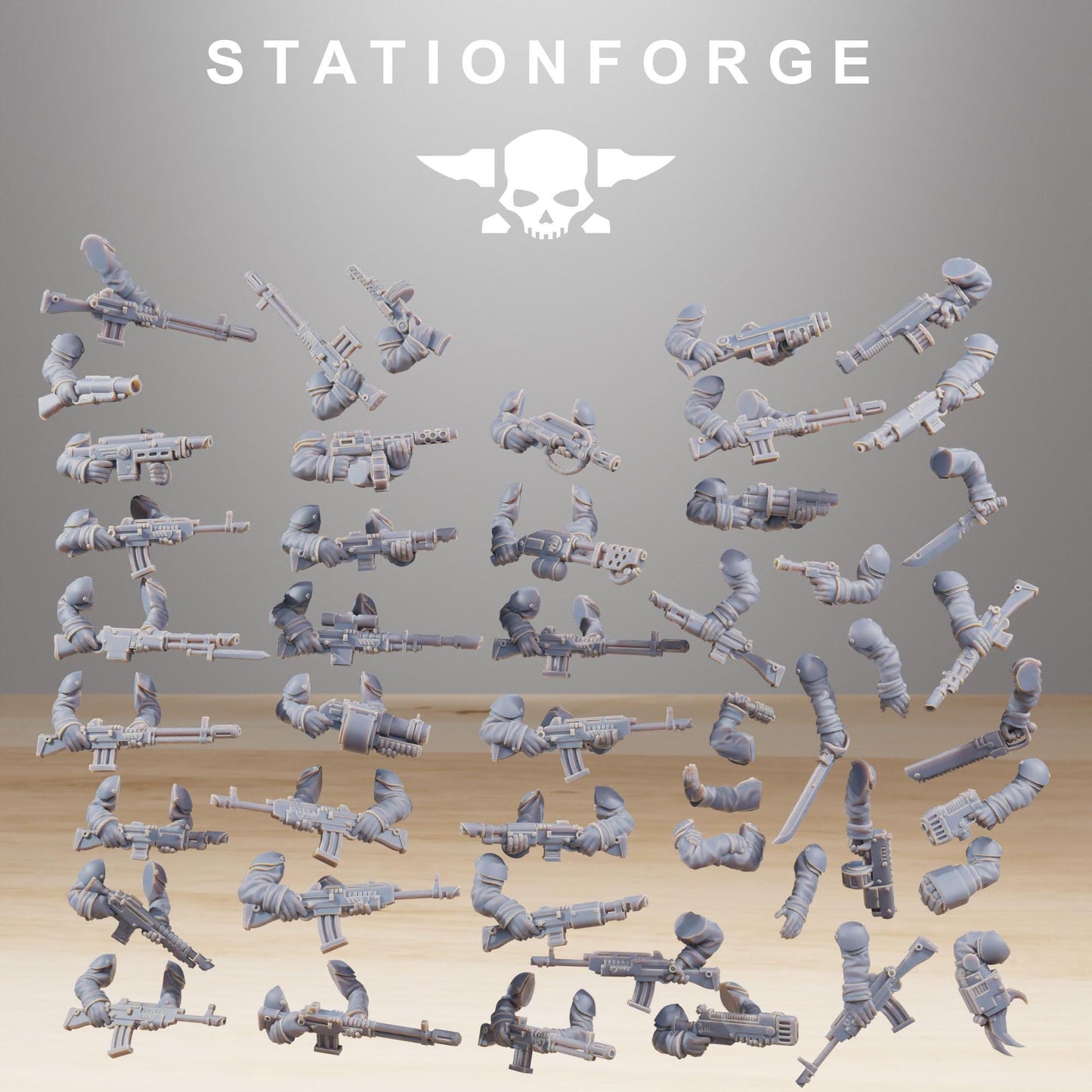 GrimGuard Builder Kit, Death Korps Proxy, Sci-Fi Wargames Miniatures by STATIONFORGE