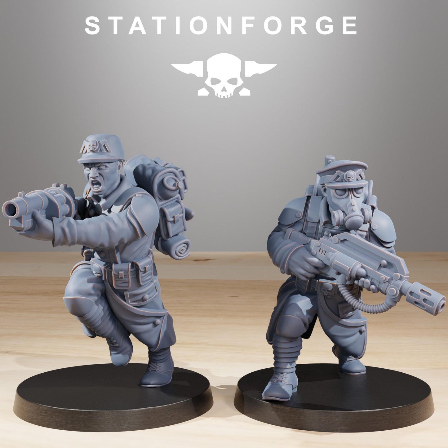 GrimGuard Builder Kit, Death Korps Proxy, Sci-Fi Wargames Miniatures by STATIONFORGE