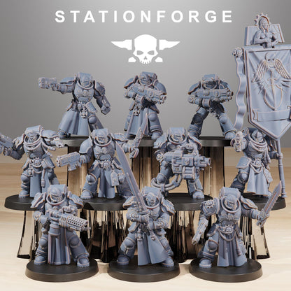 Socratis Elites, Modular Sci-Fi Marine warriors by STATIONFORGE, Grimdark Wargames Proxy