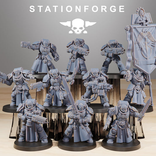 Socratis Elites, Modular Sci-Fi Marine warriors by STATIONFORGE, Grimdark Wargames Proxy