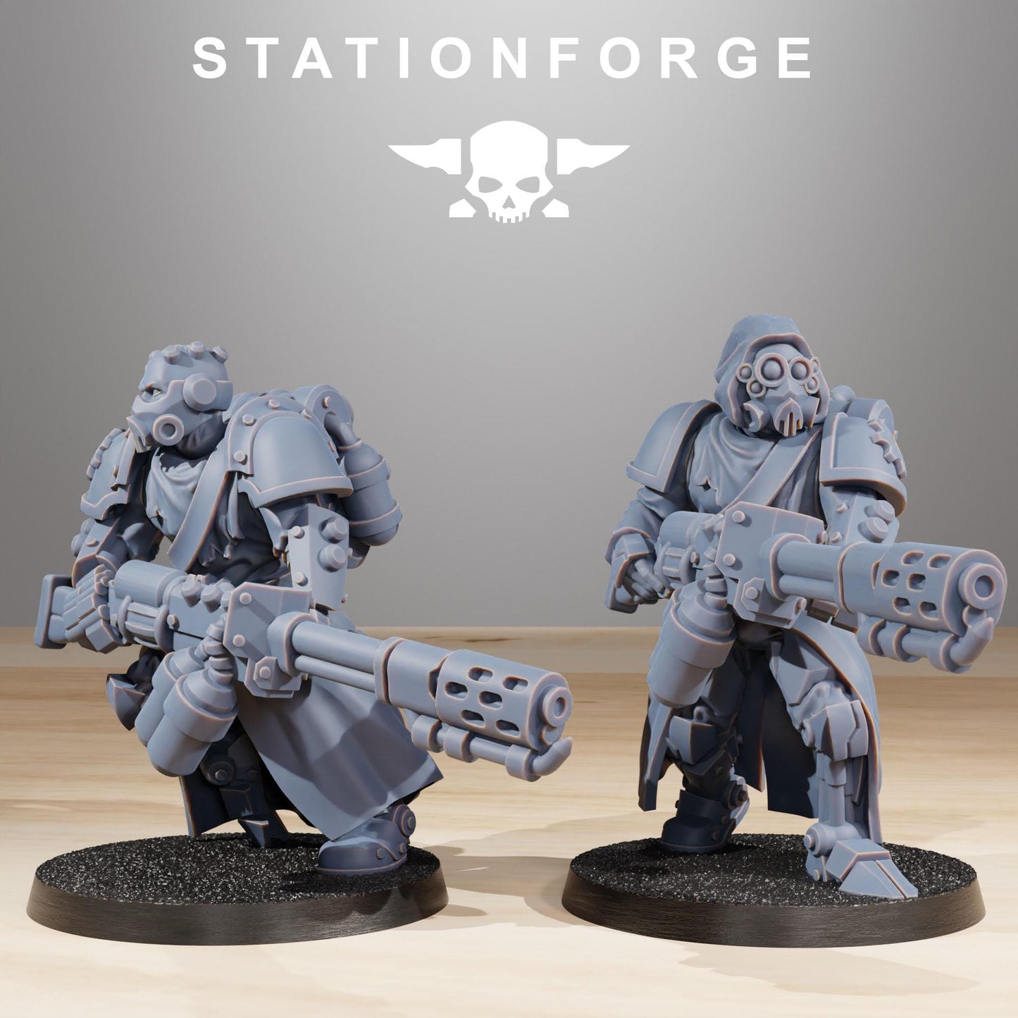 Scavenger infantry Builder, Space Techno-bots, modular Sci-Fi warriors by STATIONFORGE, Sci-Fi Wargames Cyber-themed Grimdark miniatures