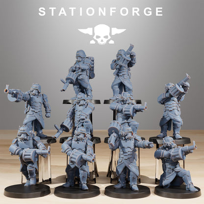 GrimGuard Tinkers 2.0, Death Korps Proxy, Sci-Fi Wargames Miniatures by STATIONFORGE