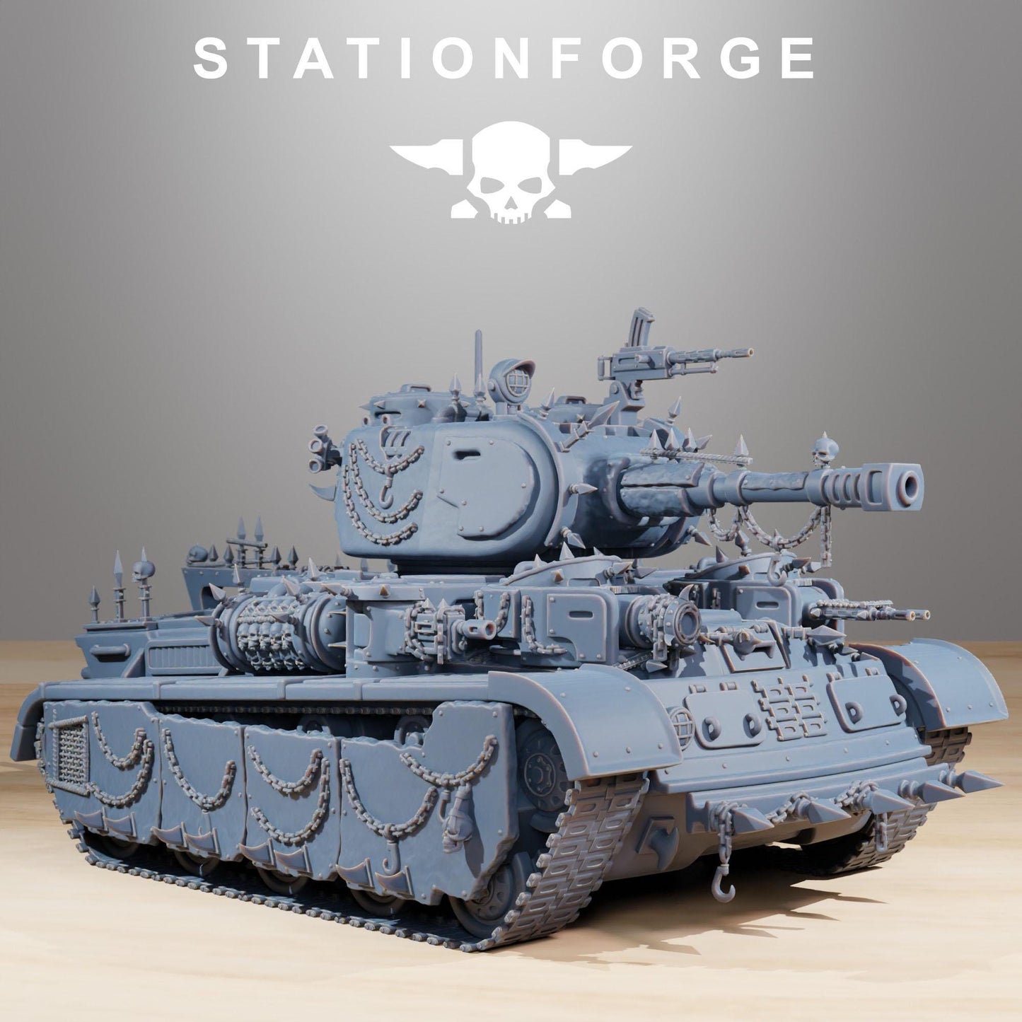 GrimGuard Heavy Tank Corrupted Conversion Kit - GrimGuard Heavy Tank, Sci-Fi Space Guard Soldiers by STATIONFORGE