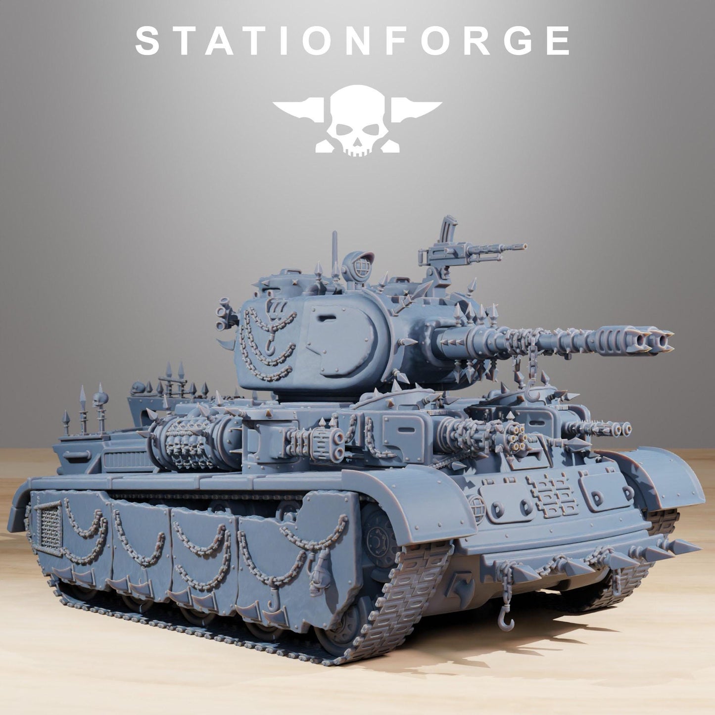 GrimGuard Heavy Tank Corrupted Conversion Kit - GrimGuard Heavy Tank, Sci-Fi Space Guard Soldiers by STATIONFORGE