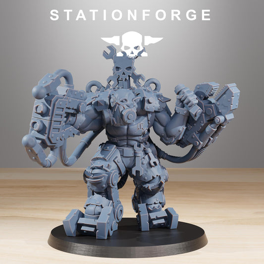 Orkaz Exo Boss, Space-Faring Orkish Menace Sculpted by STATIONFORGE, Grimdark Compatible, Sci-Fi Wargame Scale