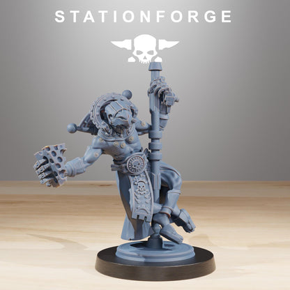 Raticus Zappers, Space Techno-Rats, monopose Sci-Fi warriors by STATIONFORGE, Sci-Fi Wargames Rat-Themed Grimdark miniatures