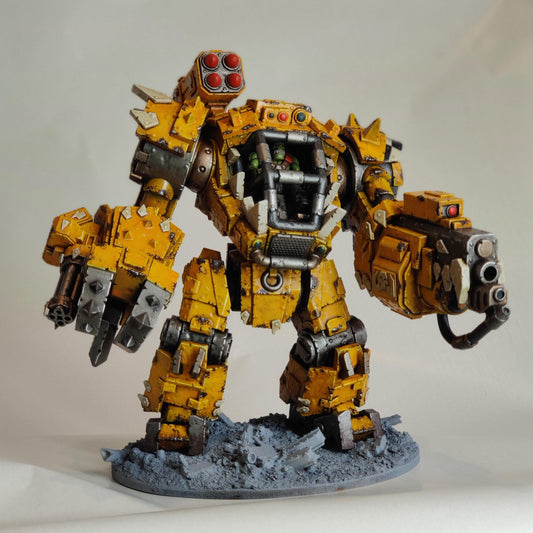 Orkaz Walkanator, Space-Faring Orkish Menace Sculpted by STATIONFORGE, Grimdark Compatible, Sci-Fi Wargame Scale