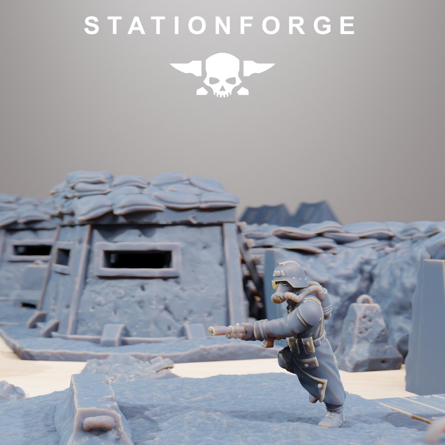 GrimGuard Trench Terrain by STATIONFORGE,  Trench Warfare Terrain, Perfect for Wargames