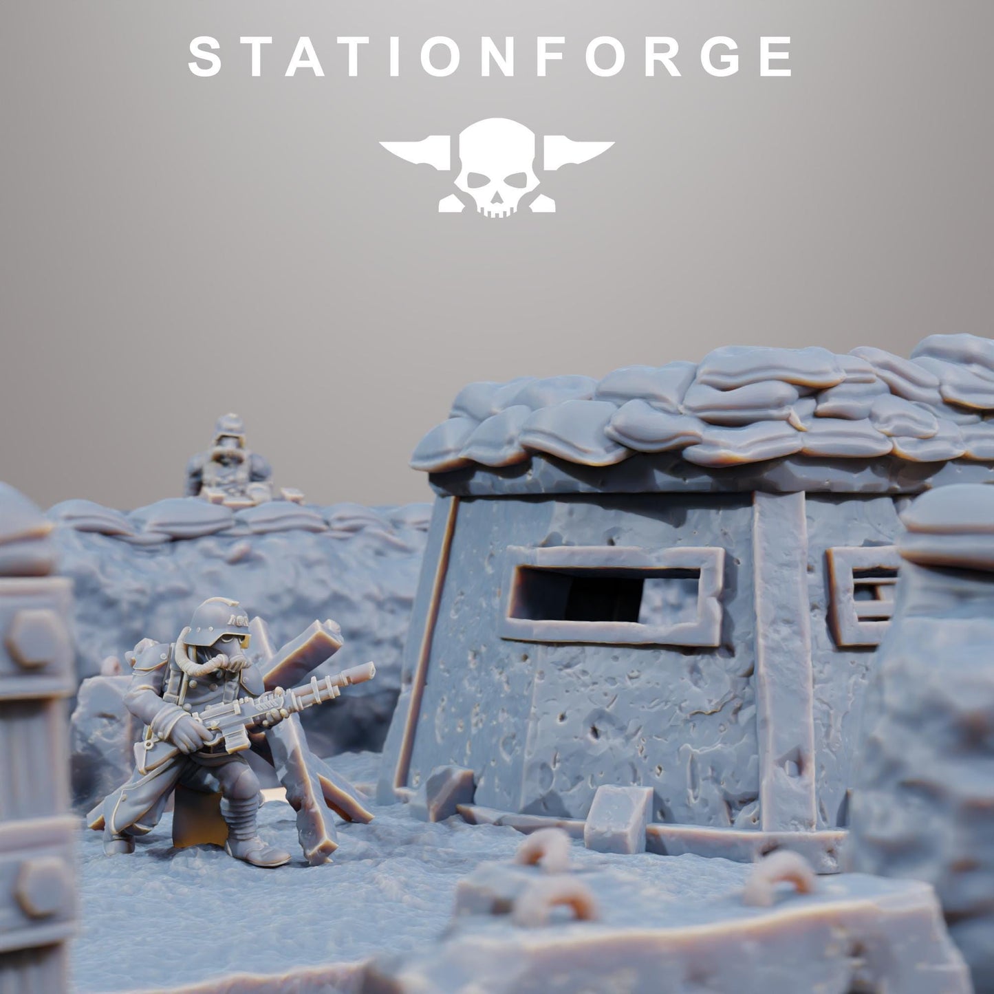 GrimGuard Trench Terrain by STATIONFORGE,  Trench Warfare Terrain, Perfect for Wargames