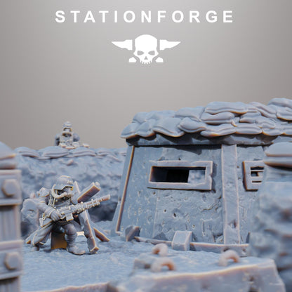 GrimGuard Trench Terrain by STATIONFORGE,  Trench Warfare Terrain, Perfect for Wargames