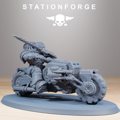 Socratis Bikers, Modular Sci-Fi Marine warriors by STATIONFORGE, Grimdark Wargames Proxy