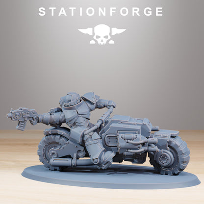 Socratis Bikers, Modular Sci-Fi Marine warriors by STATIONFORGE, Grimdark Wargames Proxy