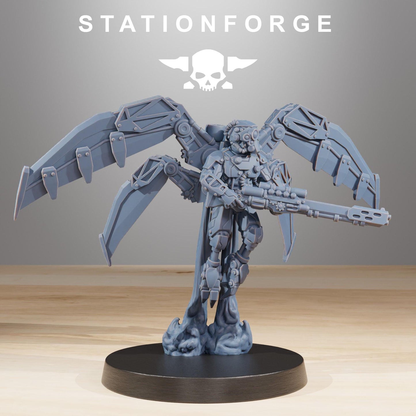 Scavenger Strikers, Space Techno-bots, modular Sci-Fi warriors by STATIONFORGE, Sci-Fi Wargames Cyber-themed Grimdark miniatures