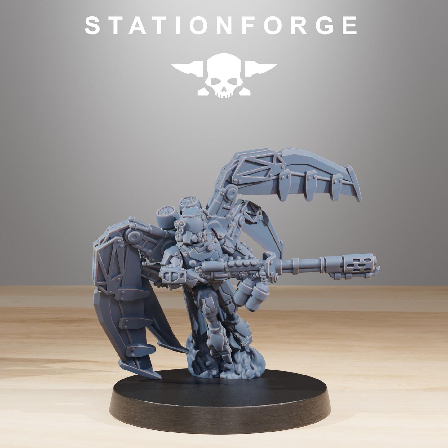 Scavenger Strikers, Space Techno-bots, modular Sci-Fi warriors by STATIONFORGE, Sci-Fi Wargames Cyber-themed Grimdark miniatures