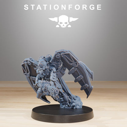 Scavenger Strikers, Space Techno-bots, modular Sci-Fi warriors by STATIONFORGE, Sci-Fi Wargames Cyber-themed Grimdark miniatures