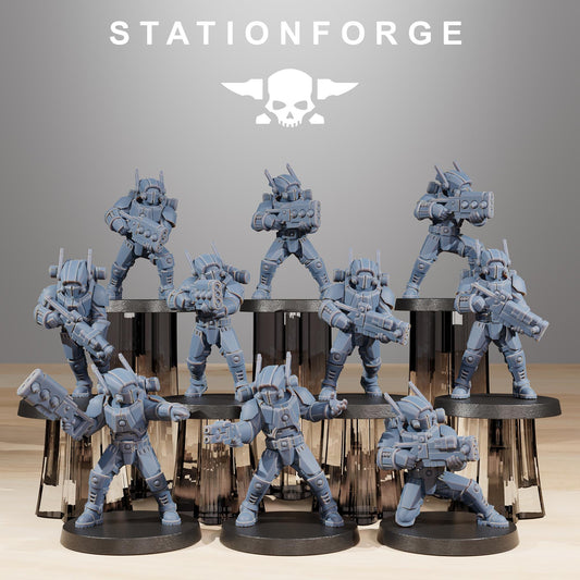 Tarion Clone Infantry, Communitarian Alien Infantry, Sci-Fi Wargames Miniatures by STATIONFORGE