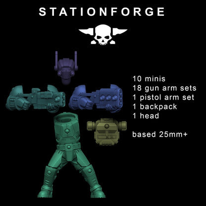 Tarion Clone Infantry, Communitarian Alien Infantry, Sci-Fi Wargames Miniatures by STATIONFORGE