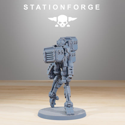 Scavenger Wayfarer, Space Techno-bots, modular Sci-Fi warriors by STATIONFORGE, Sci-Fi Wargames Cyber-themed Grimdark miniatures
