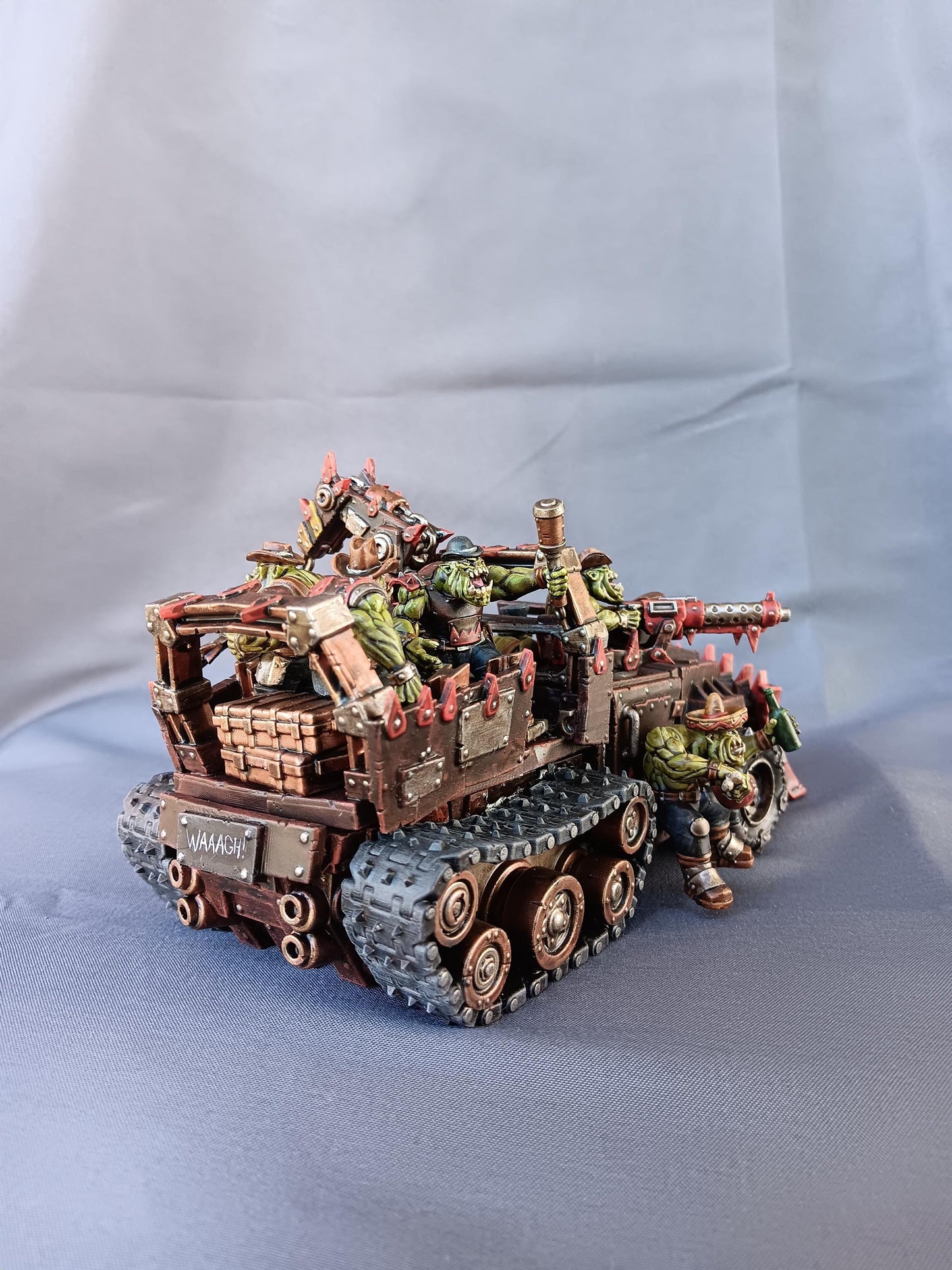 Orkaz Party Wagon, Space-Faring Orkish Menace Sculpted by STATIONFORGE, Grimdark Compatible, Sci-Fi Wargame Scale
