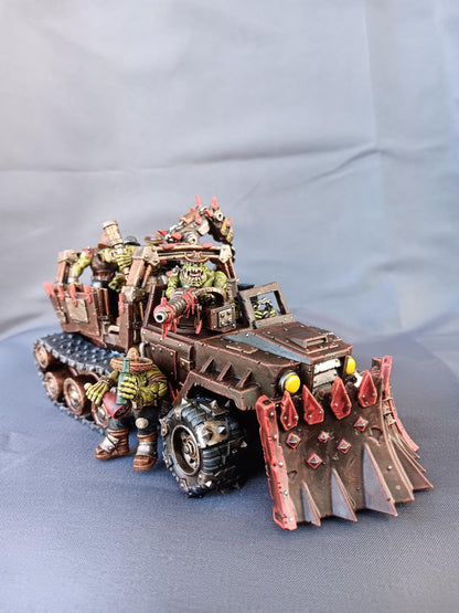 Orkaz Party Wagon, Space-Faring Orkish Menace Sculpted by STATIONFORGE, Grimdark Compatible, Sci-Fi Wargame Scale