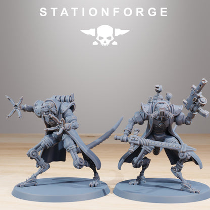 Raticus Curdsters, Space Techno-Rats, monopose Sci-Fi warriors by STATIONFORGE, Sci-Fi Wargames Rat-Themed Grimdark miniatures
